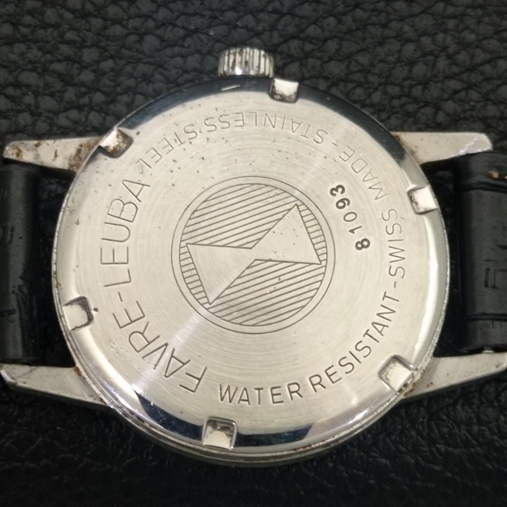 ВИНТАЖНЫЕ ШВЕЙЦАРСКИЕ МУЖСКИЕ ЧАСЫ FAVRE LEUBA TWIN POWER 253 С РУЧНЫМ ЗАВОДОМ СЕРЫЕ a703019-1 R212-a703019