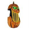 Halloween Pumpkin Light Decoration Mouth Open Extendable Scary Pumpkin Lantern with Glowing Eyes for Porch Patio Indoor Outdoor Decor