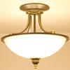 American Retro Semi-Flush Mount Chandelier for Modern Living Spaces - Bedroom, Dining Room, Balcony, Hallway, and Foyer Lighting.