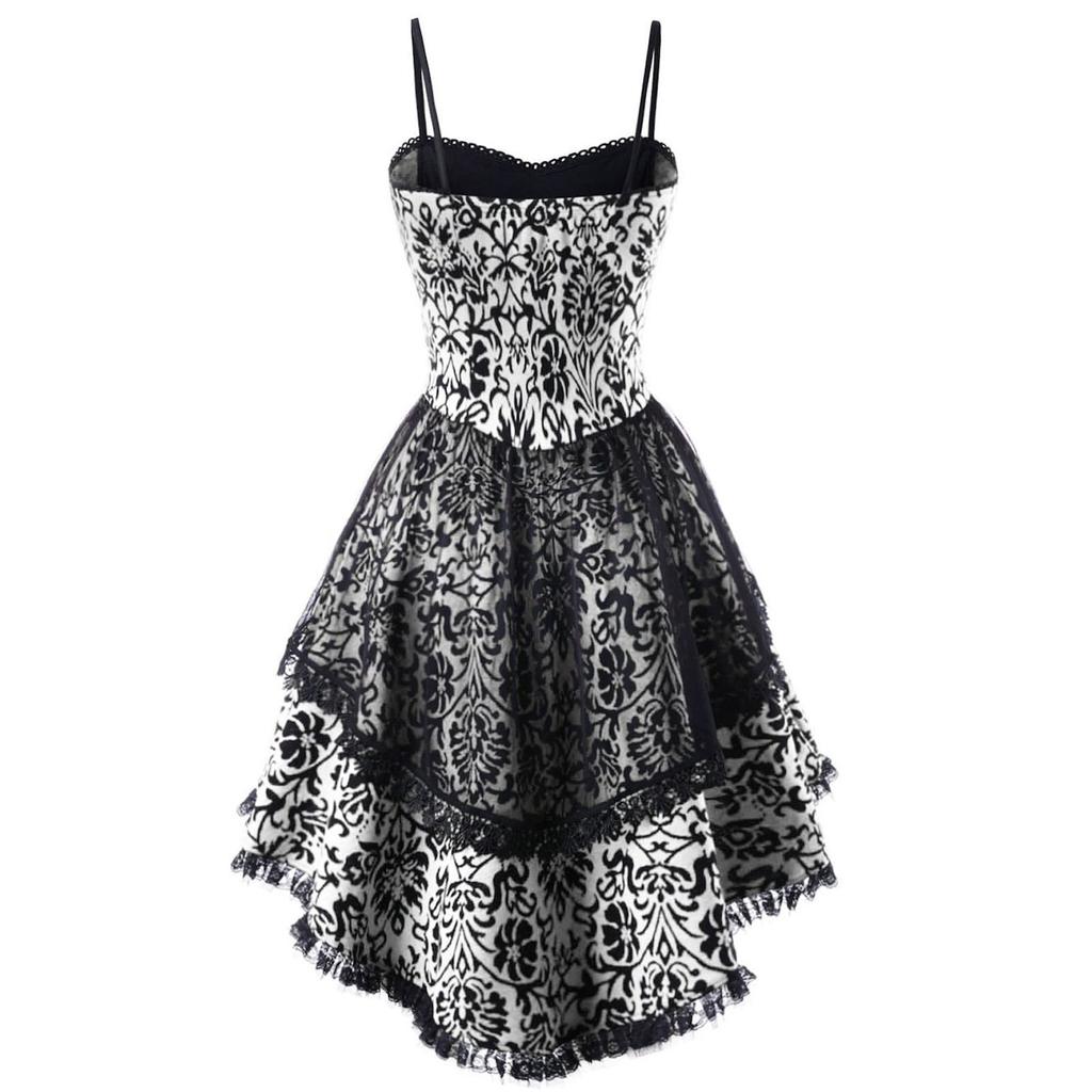 Lace Gothic Vintage Dress Women Halloween Cosplay Costume Irregular Sleeve Dresses Robe Medieval Ghost Vampire Clothing 2025