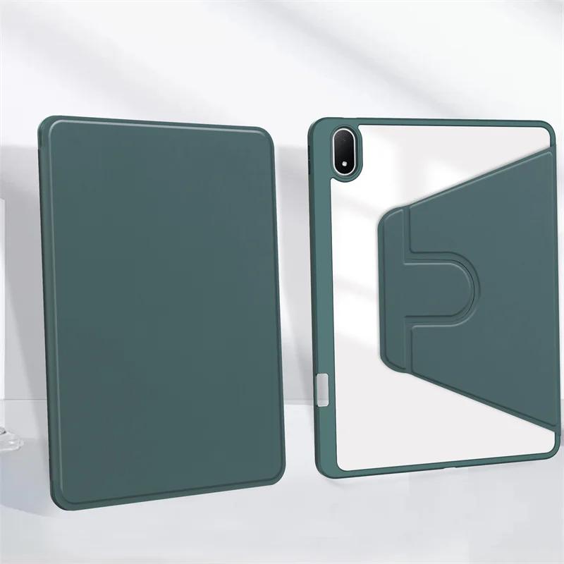Чехол для Oneplus Pad 3 One Plus Pad 3 13,2 дюйма с держателем для карандаша, вращающийся на 360 градусов, из ПУ-кожи, акриловый, прозрачный, с жесткой подставкой
