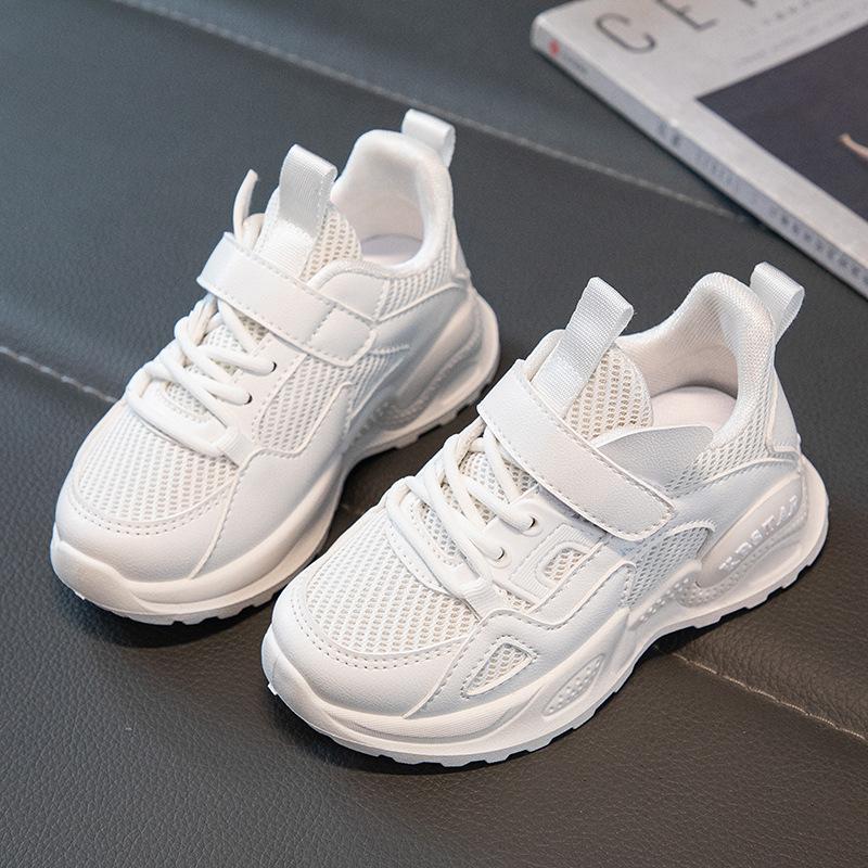 Детские кроссовки для девочек, школьная повседневная обувь, уличные дышащие кроссовки, легкие, мягкие розовые теннисные туфли, нескользящая детская обувь