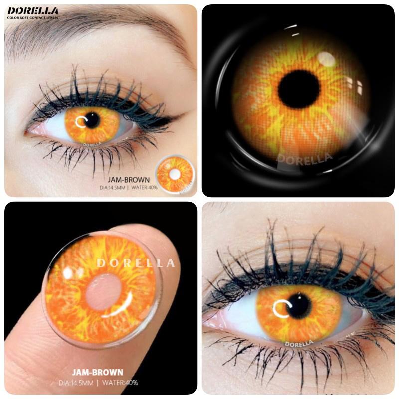 DORELLA 1 Pair Softlens Iceland Diamond Jolie Diva Big Eyes Soft Color Contact Lens Cosmetic Contactlen