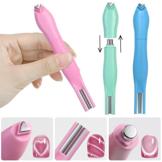 Магнит для кошачьего глаза 3-в-1, магнит для ногтей в форме сердца, круглый, линейный, ручка-магнит для нейл-арта, набор магнитных гель-лаков, инструменты для маникюра из нержавеющей стали