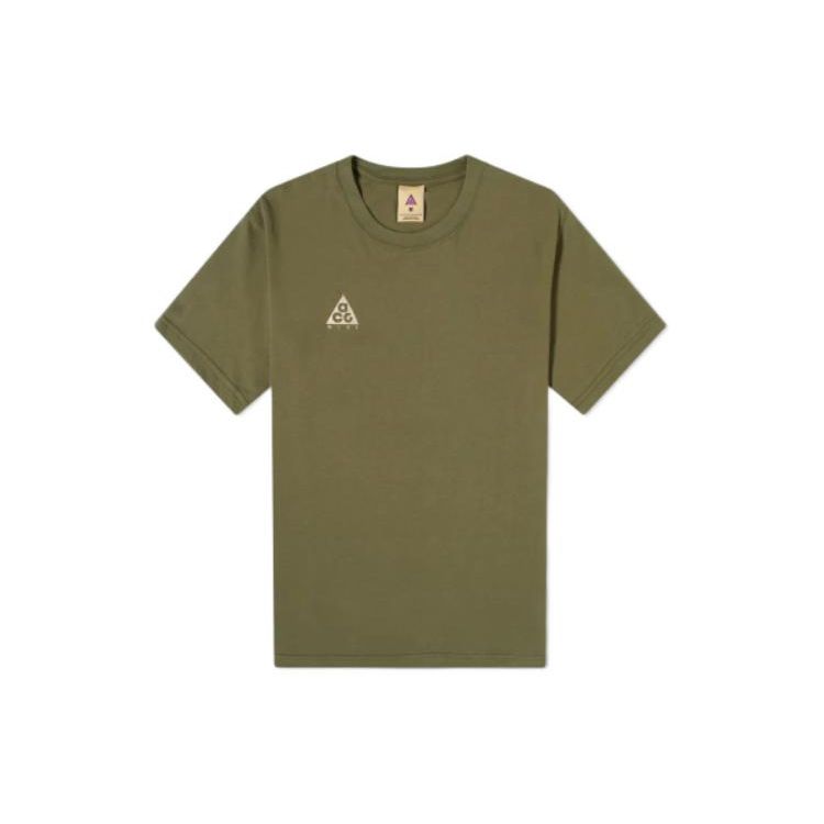 Nike Футболка с логотипом ACG, мужские топы, цвет хаки, зеленый BQ7343-325