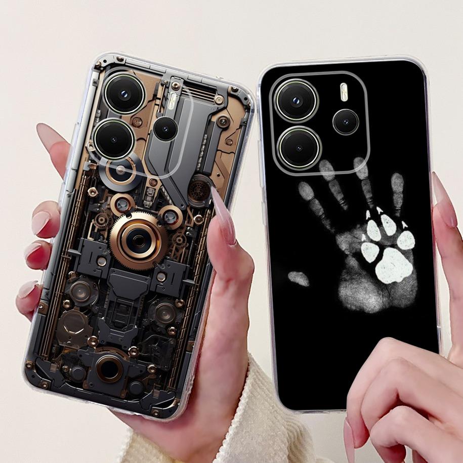 Силиконовый чехол для Xiaomi Redmi Note 14 4G EU 2025, чехол, крутой Лев Леопард Дракон Животные, мягкий тонкий чехол для Note14 4G EU, чехол