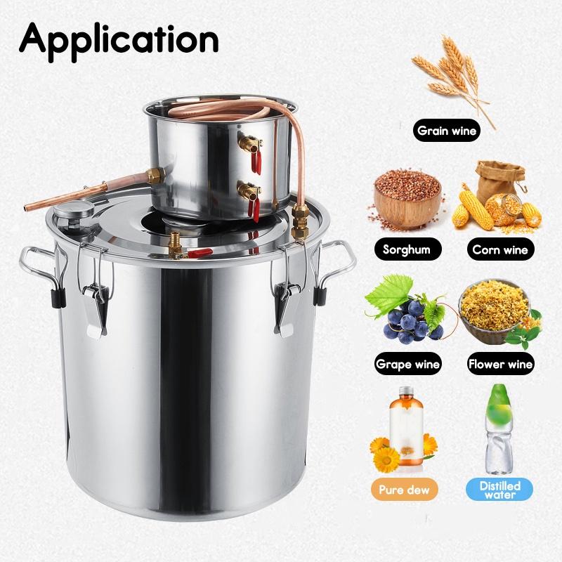2/3/5/8 Галлонов Нержавеющая Сталь Эффективный Дистиллятор Самогонный Аппарат Дистиллятор Спирта Сделай Сам Домашний Вода Вино Эфирное Масло Набор для Пивоварения
