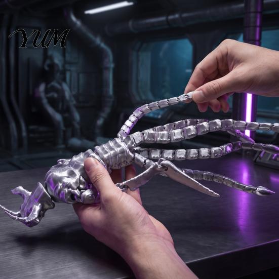 Робот с гибкими суставами, 3D-печатная игрушка Морское Чудовище, Многосуставная шарнирная фигурка, Мифическое Глубоководное Существо, Подарок для коллекционеров, Коллекционная игрушка-антистресс