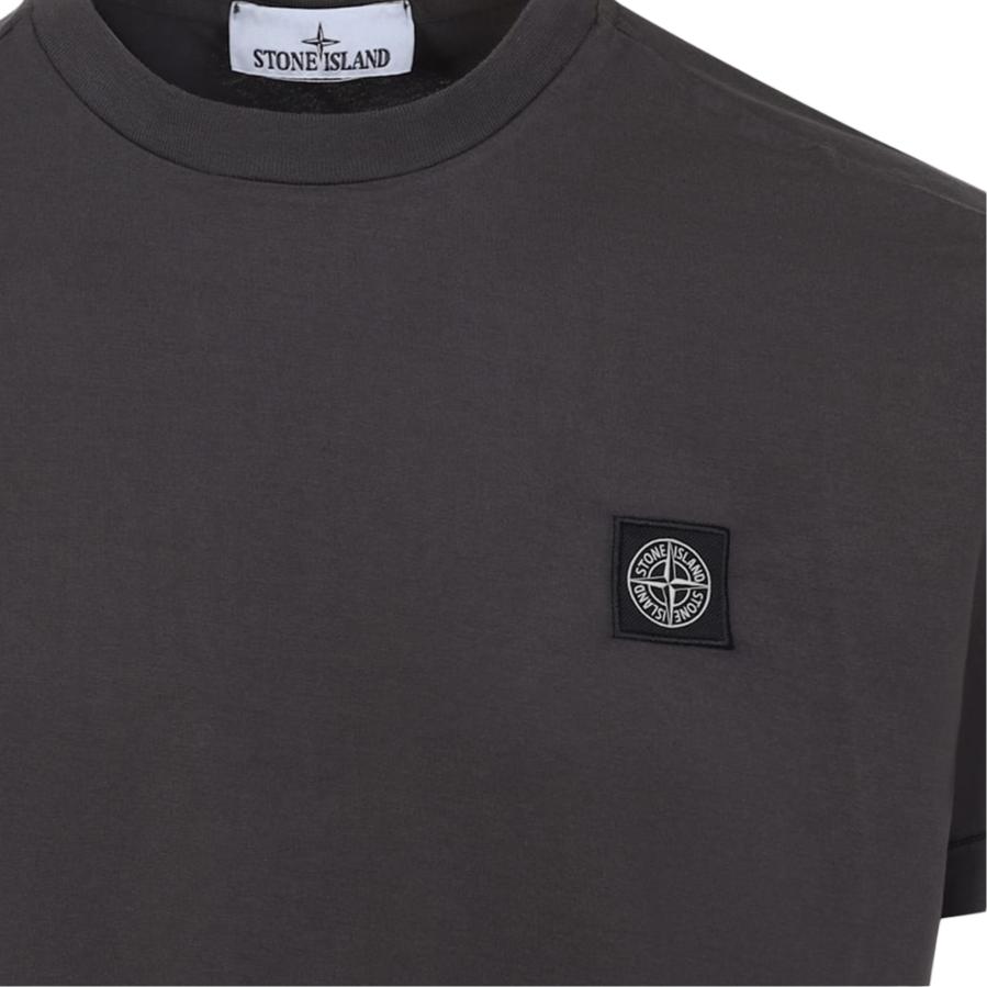 STONE ISLAND Мужская футболка-пуловер с коротким рукавом и логотипом Топы L1S152100027S0013-V0065