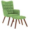VidaXL Recliner Chair with Stool Light Green Velvet, Chair, Living Room Chair, Recliner Armchair, Lounge Chair, Seat 4016824