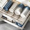 Space Saving Pull Out Dish Rack Built-In Kitchen Drawer Rack Bowl Drain Stand  Kitchen Cabinet