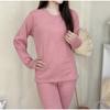 Зимний круглый вырез термобелье женский толстый теплый комплект с длинным рукавом бархатный женский костюм