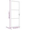 VidaXL Porte intérieure 83x201,5 cm Noir Verre mat et aluminium 350553