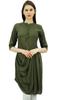 Womens Chic Style Cowl Kurti Designer Cotton Kurti Casual Wear Tunic