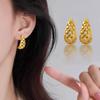 Французские роскошные серьги-капли из сетки: Серебряная игла S925, Маленький ароматный стиль, Блестящий алмазный узор.