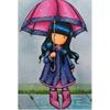 5D DIY Diamond Painting Little Girl with Umbrella Cross Stitch Kit Mosaic Diamond Embroidery Rose Full Round/Square Drill Home Decoration