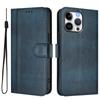 For iPhone 16 Pro Max Cases Wallet Stand Retro Texture Leather Phone Cover with Lanyard
