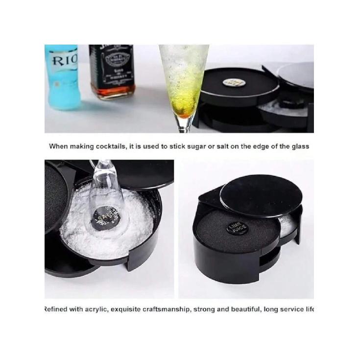 3-layer ABS Rotating Cocktail Seasoning Box Bar Wine Accessories Mixed Salt and Sugar Box Bar Bartender Mixer Toolbox 5