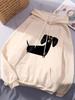 Funny Dachshund Dog Print Hoodie Women Winter Warm Hooded Casual Pocket Sweatshirt Comfortable Loose Woman Sportswear Trendy Top