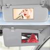 Car Sun Visor Vanity Mirror Stainless Steel Auto Makeup Mirror Unbreakable Rear View Sun Shading Cosmetic Mirror
