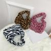 Underarm Shoulder Bag New Fashion Portable Shoulder Bag Western Style Furry Hoop Leopard Print Women's Bag Stuffed