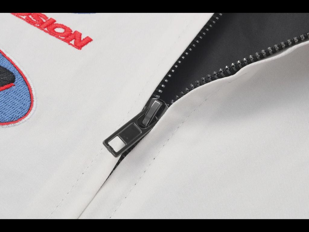 Unisex Hong Kong Style Baseball Jacket - Embroidered Patchwork for Men & Women