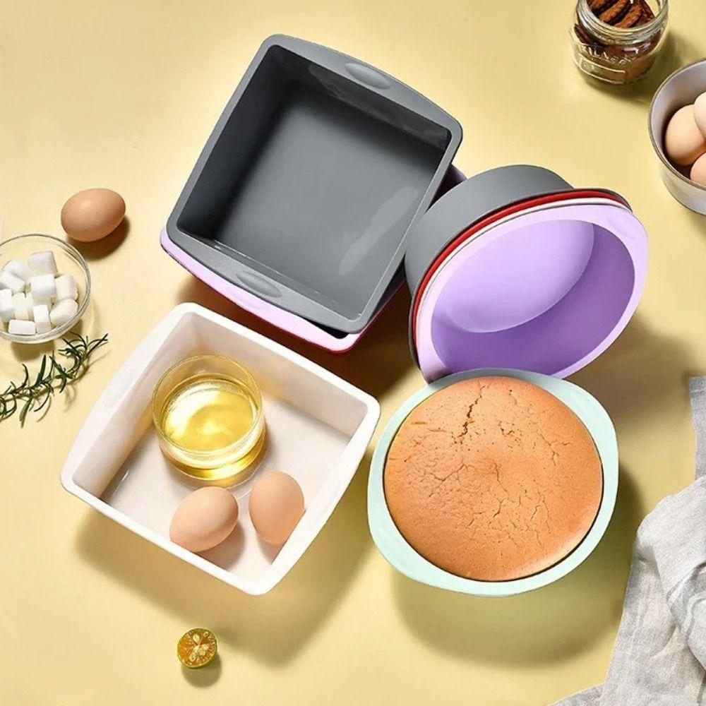 Silicone Baking Cake Mold Household Brownie Pot New Square Cake Plate