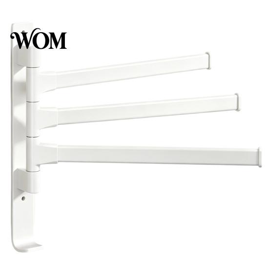 Anti Slip Towel Rail Swivel Rack, 180 Degree Rotating Design, Wall Mounted Space Drill Free Bar Aluminum Swing Holder, Anti-slip Organizer for Kitchen