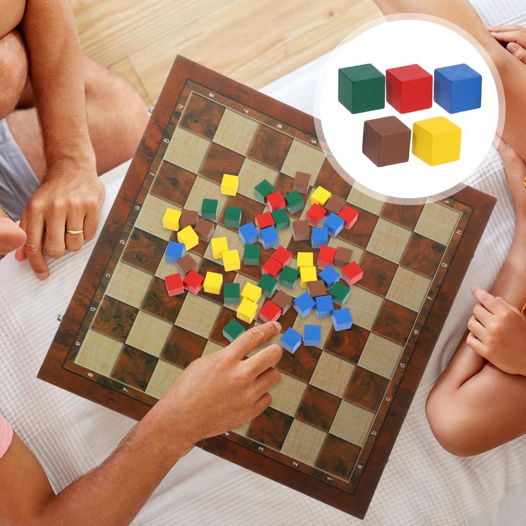 Generic Board Game Chess Pieces for Board Game Wood Chess Tabletop Tokens 100-Piece Kids, Pawns, Accessories, Markers,