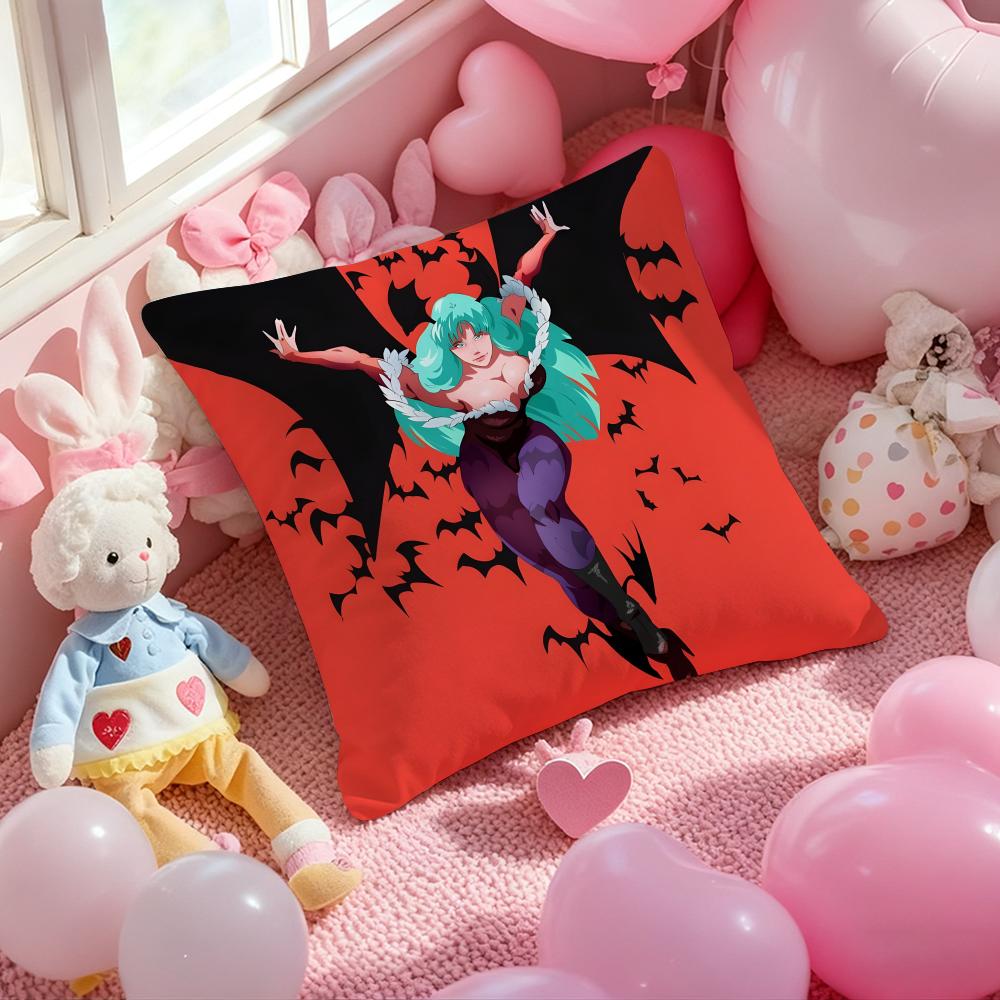 D-Darkstalkers M-Morrigan Игровой Чехол на Подушку с Рисунком Наволочка для Подушки на Диван в Гостиной и Декор Спальни