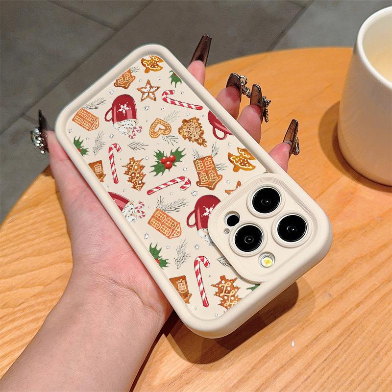 Чехол с графическим принтом «Рождественская елка» для iPhone 16 15 14 11 13 12 Pro Max, чехол для iPhone 16E 7 8 Plus SE2, зимний противоударный мягкий чехол для телефона