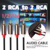 1 м 2 м 3 м Кабель 2 RCA - 2 RCA Папа-папа Аудиокабель Для Домашнего Кинотеатра DVD ТВ Усилителя CD Звуковой Панели Динамика Прочный Аудиокабель