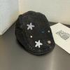 Ретро Пентаграмма Звезда Кожаная Кепка Водителя Дышащий Хлопок Мода Повседневная Женская
