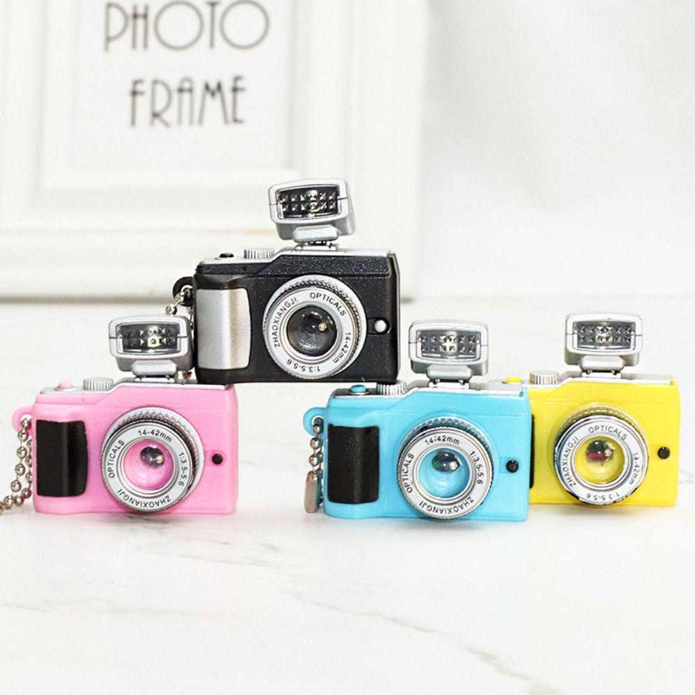 Светодиодная камера электрическая светящаяся цепочка для ключей пластиковая мини-камера игрушка светодиодные брелки украшения