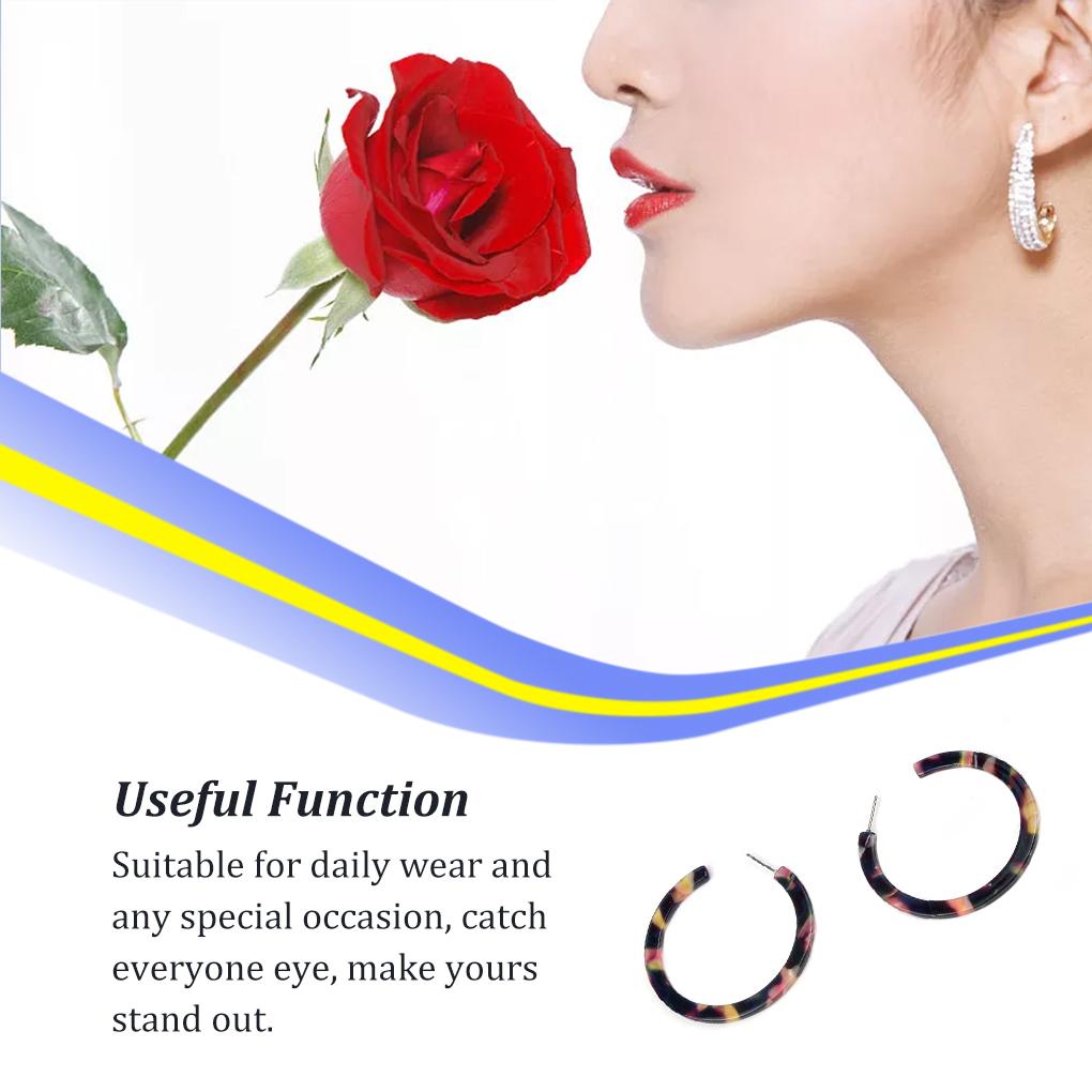 Серьги-капли Гладкий круг Популярные аксессуары Акриловые серьги-заявление Подарок на годовщину Повседневная носка Крючок для уха Летнее пляжное использование