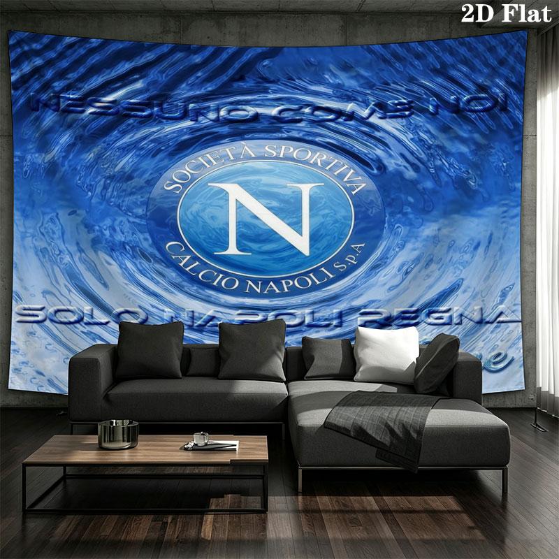 SSC Napoli Custom Name Wall Tapestry Aesthetic Wall Hanging Printed Fabric Blanket Decorative Tapestries for Bedroom Living Room Home Decor