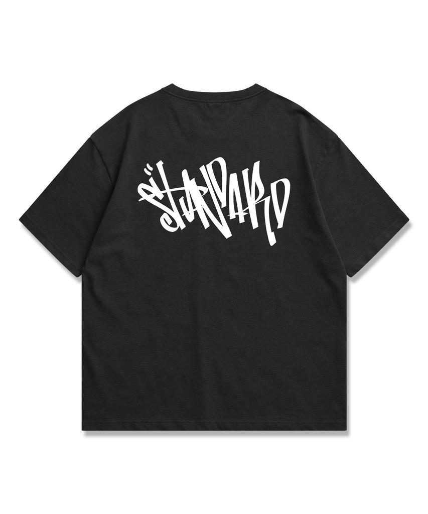 ORIGINALDAY Standard Lettering Short Sleeve T-Shirt Oversized Unisex Black
