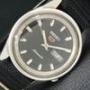 USED VINTAGE SEIKO 5 AUTOMATIC 6119C JAPAN MENS BLACK DIAL WATCH A434612-2 R121-a434612