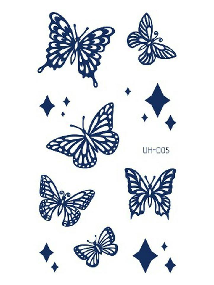 Водостойкие полуперманентные татуировки-наклейки на травяной основе для мужчин и женщин