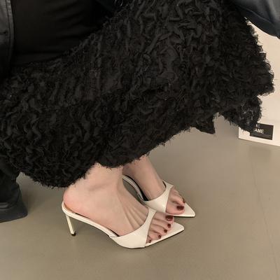 Шпильки с открытым носком женские летние модные сандалии на остром высоком каблуке