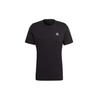 Originals Весна-Лето 22 Базовая футболка Athleisure Повседневная Спортивная Однотонная С логотипом Короткий рукав Черная Мужская GN3416