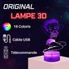 Светодиодная 3D настольная лампа - Бетти Буп - Сенсорный ночник - 16 цветов - Пульт дистанционного управления - Современный дизайн