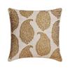 Pillow Cover Ivory & Gold Pillow Covers Silk Paisley & Beaded Throw Pillows For Sofa Paisley Contemporary Style Easter - Paisley Queen