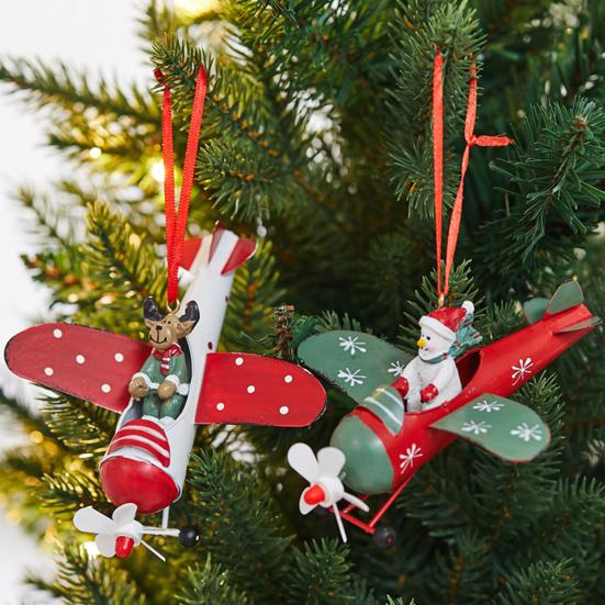 Рождественские украшения в виде воздушного шара, кованый железный подвесной парашют в виде воздушного шара, Санта/Снеговик/Олень