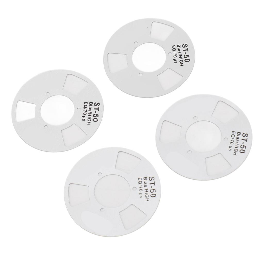 Reel to Reel Cassette Retro Blank Metal Reel Cassette Tape with 4 Reels 2 Wheel for Music Recording