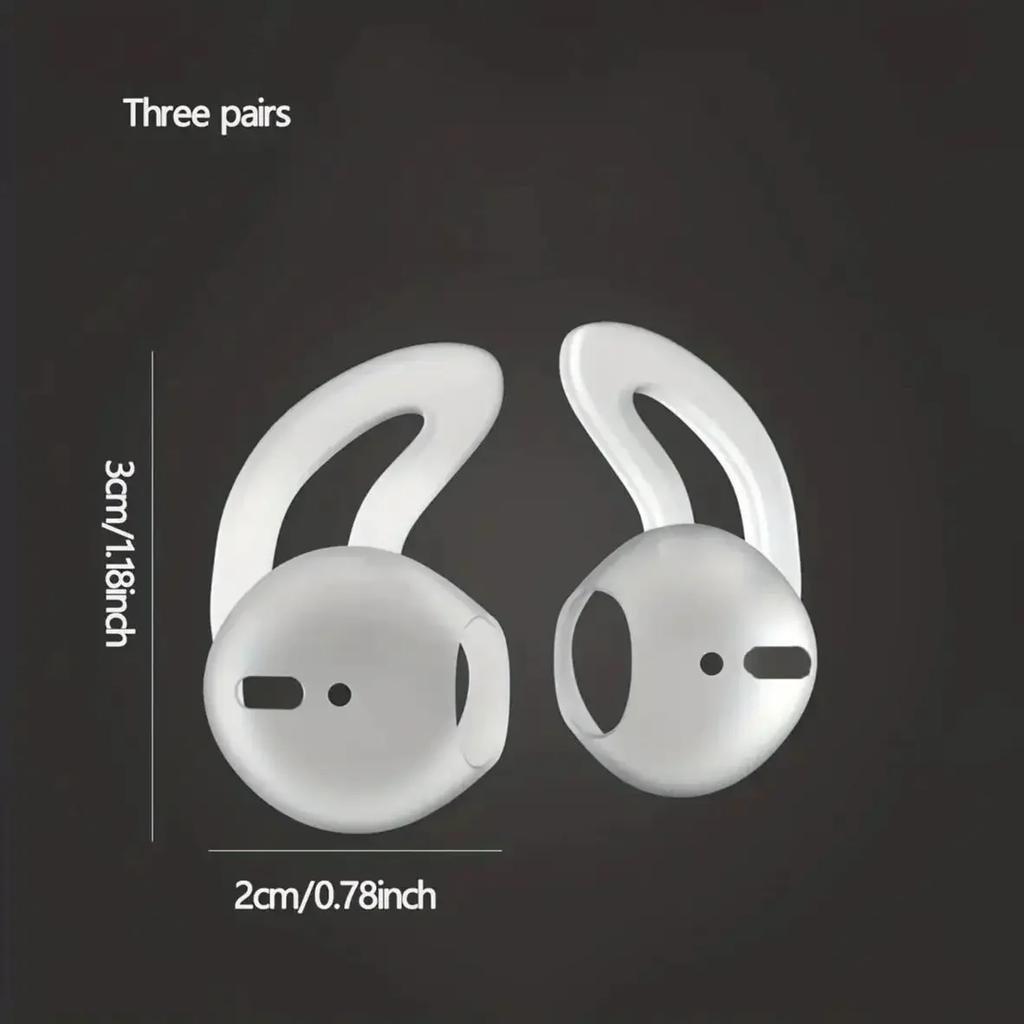 3 пары - Амбушюры для Airpods 2 Беспроводные Bluetooth Для наушников Iphone Подушечки Силиконовые накладки на уши Чехол Амбушюры Вкладыши