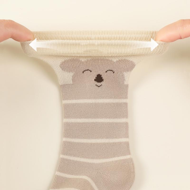 Милые полосатые носки для детей, носки-гольфы 0-5 лет для мальчиков и девочек, детские хлопковые носки, осенне-зимние теплые чулки, детская обувь