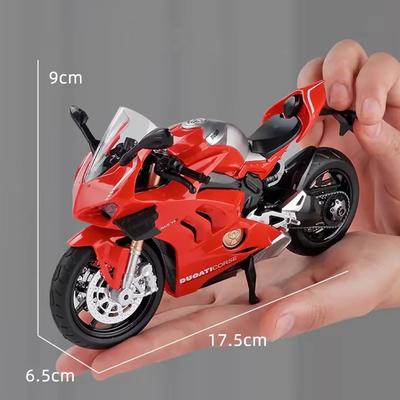 1:12 1199 V4S Гоночный Мотоцикл Модель Автомобиля Игрушка Сплавной Кузов Амортизация Звук Свет Мотоцикл Колесо Рулевое Управление Модели для Мальчиков