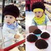 Детская вязаная шапка ручной работы для мальчиков и девочек, утолщенная, милая, с париком, для Хэллоуина, Рождества