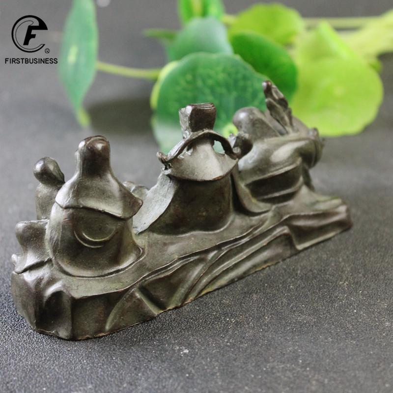 Античная бронзовая статуэтка Трех Богов Благословения, Богатства и Долголетия из даосизма, Фигурки Будды из чистой меди, Украшения, Фэн-шуй, Декор для дома